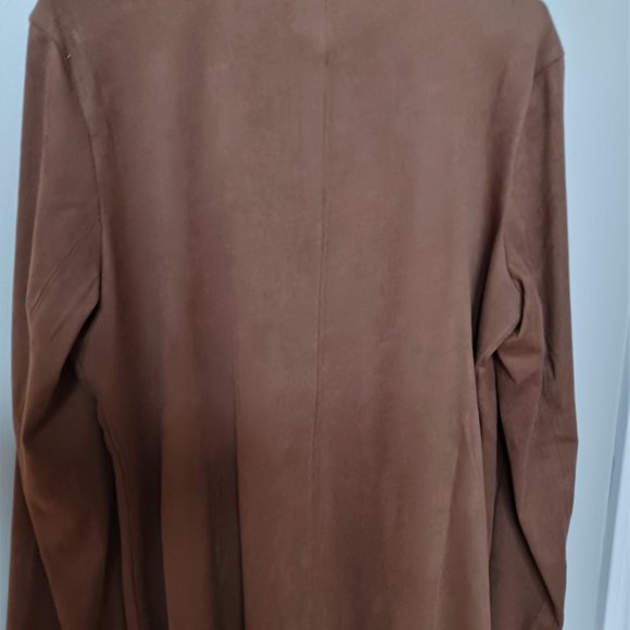 Dana Buchman Blazer Sweater Faux Suede. Size L - Picture 4 of 4